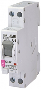 Диференційний автомат ETI KZS-1M B 16/0,03 тип A (6kA) (нижнє підключ.) 2175204