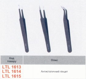 Антистатичний пінцет LEMANSO LTL1615   (ESD-15) 139006