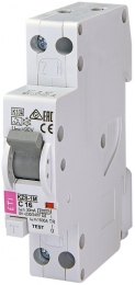 Диференційний автомат ETI KZS-1M C 16/0,03 тип A (6kA) (нижнє підключ.) 2175224