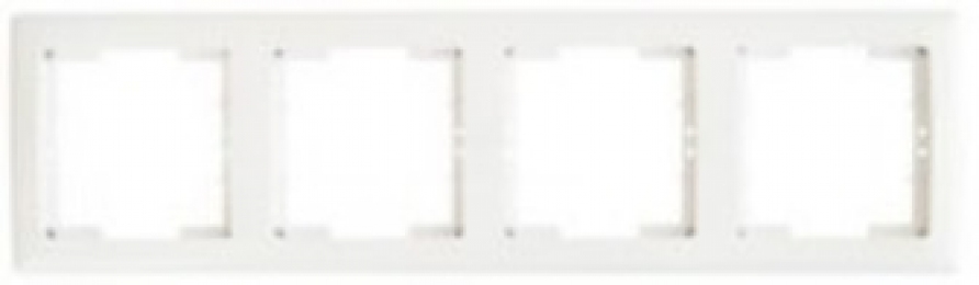 РГ04-00-0-ББ Рамка горизонтальна 4 пости серія BOLERO (білий) IEK (шт) EML40-K01-01