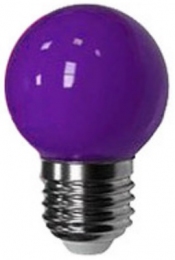 Лампа Lemanso світлодіодна G45 E27 1,2W фіолетовий куля / LM705 558408