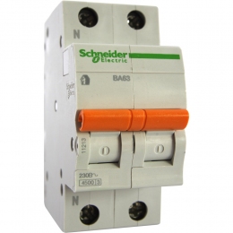 Автоматичний вимикач Schneider ВА63 1П+Н 63A C 11219