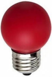 Лампа Lemanso світлодіодна G45 E27 1,2W червоний куля / LM705 558406