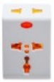 Перехідник - адаптер Lemanso з індикатором білий+оранжевий / LMA7303 810007