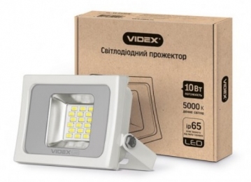 480369 LED прожектор  VIDEX 10W 5000K 220V White VL-F2E-105W