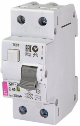 Диференційний автомат ETI KZS-2M C 40/0,03 тип AC (10kA) 2173128