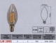 Лампа Lemanso світлодіодна 6W C35 E14 COB 660LM 6500K 220V / LM3090