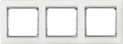Legrand Valena Рамка 3 Пости Горизонтальна Білий/Срібло 770493